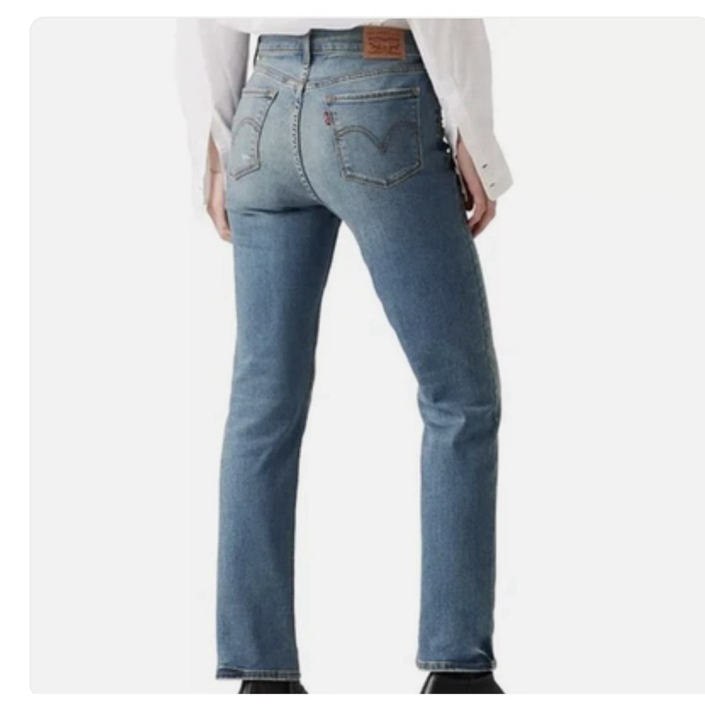 NWT Levi's Classic Straight Jeans Stellar Stretch New Ripped Distressed Size 4M - Picture 2 of 13